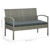 vidaXL Patio Furniture Set Set of 5 Grey