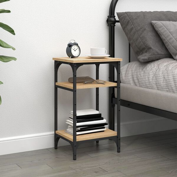 vidaXL Side Table Sonoma oak Engineered wood Compact Side Table