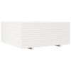 vidaXL Garden Planter White Solid pine wood Large Decorative Inlays