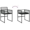 vidaXL Garden Dining Set Black