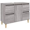 vidaXL Bathroom Furniture Set Grey Sonoma Engineered wood Medium