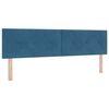 vidaXL Box Spring Bed with Headboard Dark blue 70.9" x 78.7" Velvet