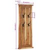 vidaXL Coat Rack Set of 2 Varied wood grain Solid acacia wood
