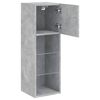 vidaXL TV Stands with LED Lights 2 pcs Concrete Gray 12"x11.8"x35.4"