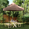 vidaXL Party Tent Brown Oxford Fabric with PVC coating Large Collapsible