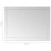 vidaXL Wall Mirror Transparent Glass Medium Decorative Inlays