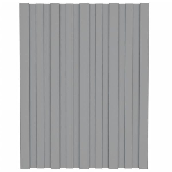 vidaXL Roof Panels 36 pcs Galvanized Steel Gray 23.6"x17.7"