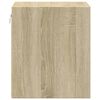 vidaXL Wall-mounted Bedside Cabinet Sonoma oak Engineered wood Compact