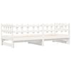vidaXL Day Bed White Solid pine wood S