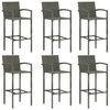 vidaXL Garden Bar Set Grey PE rattan Footrest Garden Bar Set