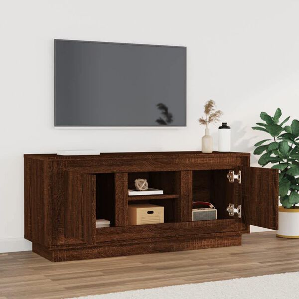 vidaXL TV Cabinet Brown Oak Engineered Wood Medium TV Cabinet