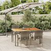 vidaXL Garden Dining Set Grey PE rattan Medium Modular