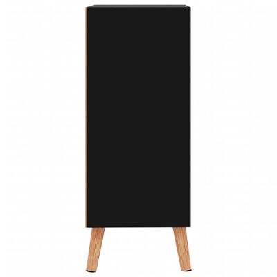 vidaXL Sideboard High Gloss Black 23.6"x11.8"x28.3" Engineered Wood