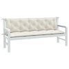 vidaXL Garden Bench Cushion Melange cream 100% polyester 70.9 x 19.7 in