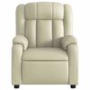 vidaXL Massage Recliner Chair Cream Faux leather Large