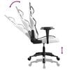 vidaXL Gaming Chair White and Black Faux Leather, Metal, Plywood Large