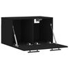 vidaXL Wall Cabinet Black Engineered wood Medium Wall Cabinet