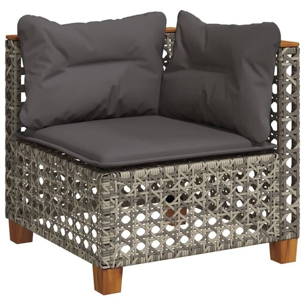 vidaXL Garden Sofa Set Grey