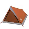 vidaXL Camping Tent 2-Person Gray and Orange Waterproof