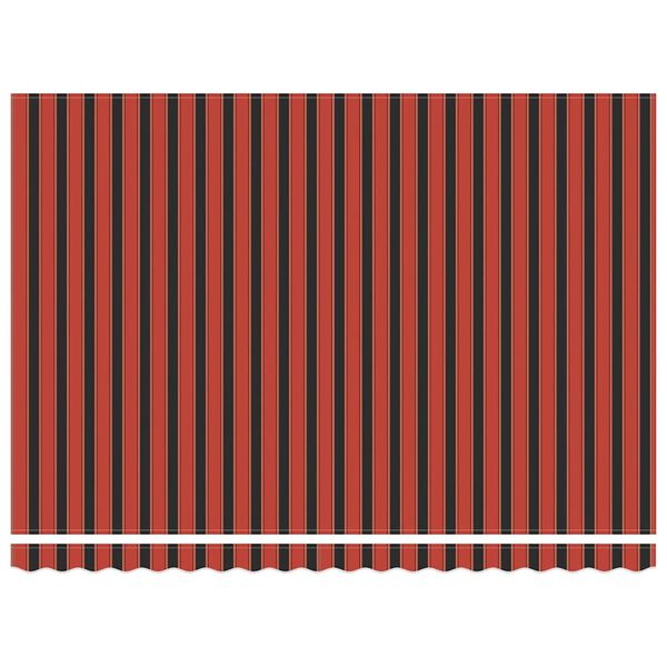 vidaXL Retractable Awning Manual Orange and Black 177.17 x 118.11 in