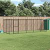 vidaXL Dog Kennel Black Powder-coated steel Large Dog Kennel
