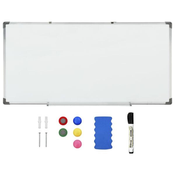 vidaXL Magnetic Whiteboard White 43.3x23.6" Steel