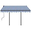 vidaXL Retractable Awning Blue and White