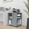 vidaXL Rolling Cabinet Gray Sonoma Engineered Wood Standard Rollable