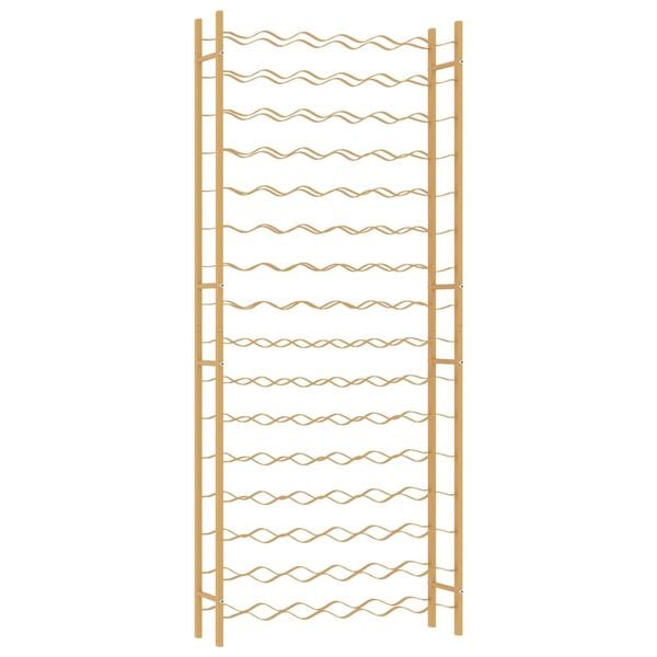 vidaXL Wine Rack for 96 Bottles Gold Metal