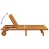 vidaXL Sun Lounger Reclining Brown 125 x 200 x 84cm Solid Acacia wood
