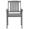 vidaXL Garden Chair Set of 2 Grey