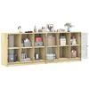 vidaXL Bookcase Sonoma Oak Engineered Wood Large Modular Bookcase
