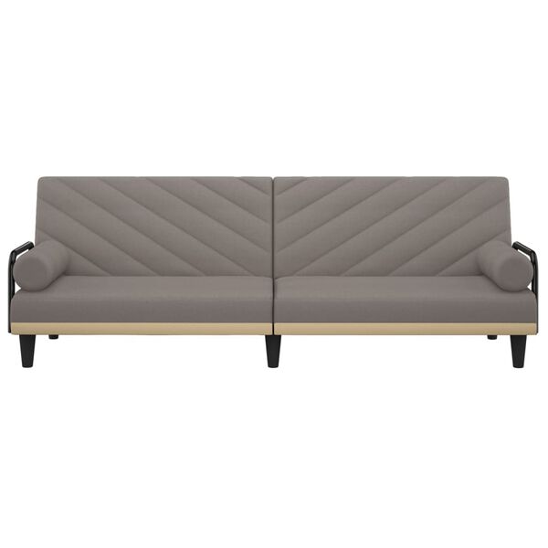 vidaXL Sofa Bed Taupe Plywood Large