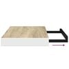 vidaXL Wall Shelf Oak and White Honeycomb MDF and metal One Size