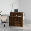 vidaXL Reception Desk Smoked oak Engineered wood 39.4x19.7x40.7 in