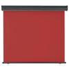 vidaXL Balcony Side Awning Red Steel 49.2 in x 98.4 in Retractable