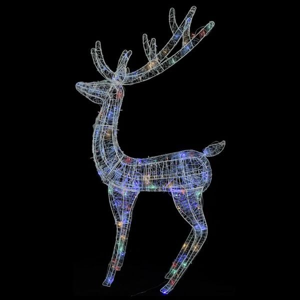 vidaXL Christmas Reindeer Colorful Acrylic XXL Christmas Reindeer