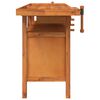 vidaXL Workbench with Drawers and Vices 63.8"x24.4"x32.7" Solid Wood Acacia