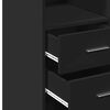 vidaXL Storage Cabinet Black Engineered Wood Large Storage Cabinet