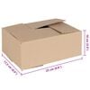 vidaXL Folding Box 50 pcs Natural 9.84 x 6.89 x 3.94 in Cardboard