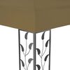vidaXL Gazebo Taupe 100% polyester with PA coating, powder-coated steel