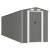 vidaXL Garden Shed Light grey Galvanized Steel Large Garden Shed