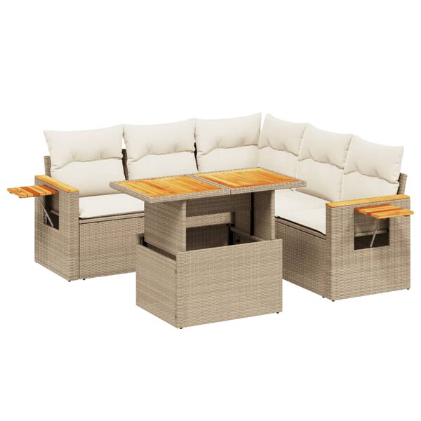 vidaXL Garden Sofa Set Beige
