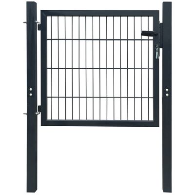 vidaXL 2D Fence Gate (Single) Anthracite Gray 41.7" x 51.2"