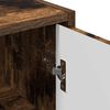 vidaXL Bathroom Cabinet with Door Smoked Oak 15.35 x 9.25 x 25.59 in