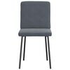 vidaXL Dining Chair Set of 6 Dark Grey Velvet, Plywood, Metal Medium