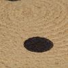 vidaXL Area Rug Natural and black polka dot Jute 47.2 in diameter