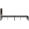 vidaXL Bed Frame Brown Oak Steel, Engineered Wood Full Rectangular