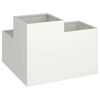 vidaXL Garden Planter White 80 x 80 x 60 cm Steel