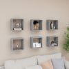 vidaXL Cube Shelf Set of 6 Concrete grey Engineered wood